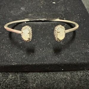 KENDRA SCOTT Calla Silver Cuff Bracelet in Iridescent Drusy